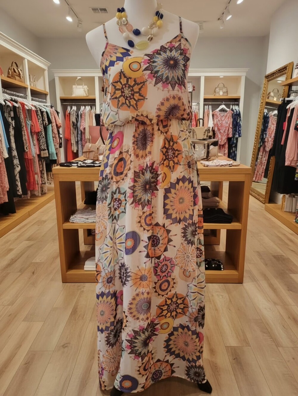 Rare Y2k Boho Floral Maxi Dress
